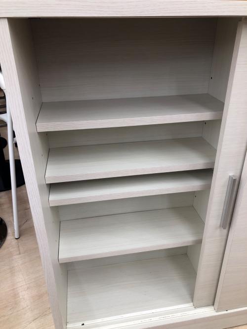 キャビネット ホワイト 59 スライド扉②