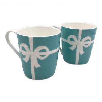 TIFFANY & Co. (ティファニー) マグカップ 箱ヨゴレ有 ブルーリボン 2Pセット