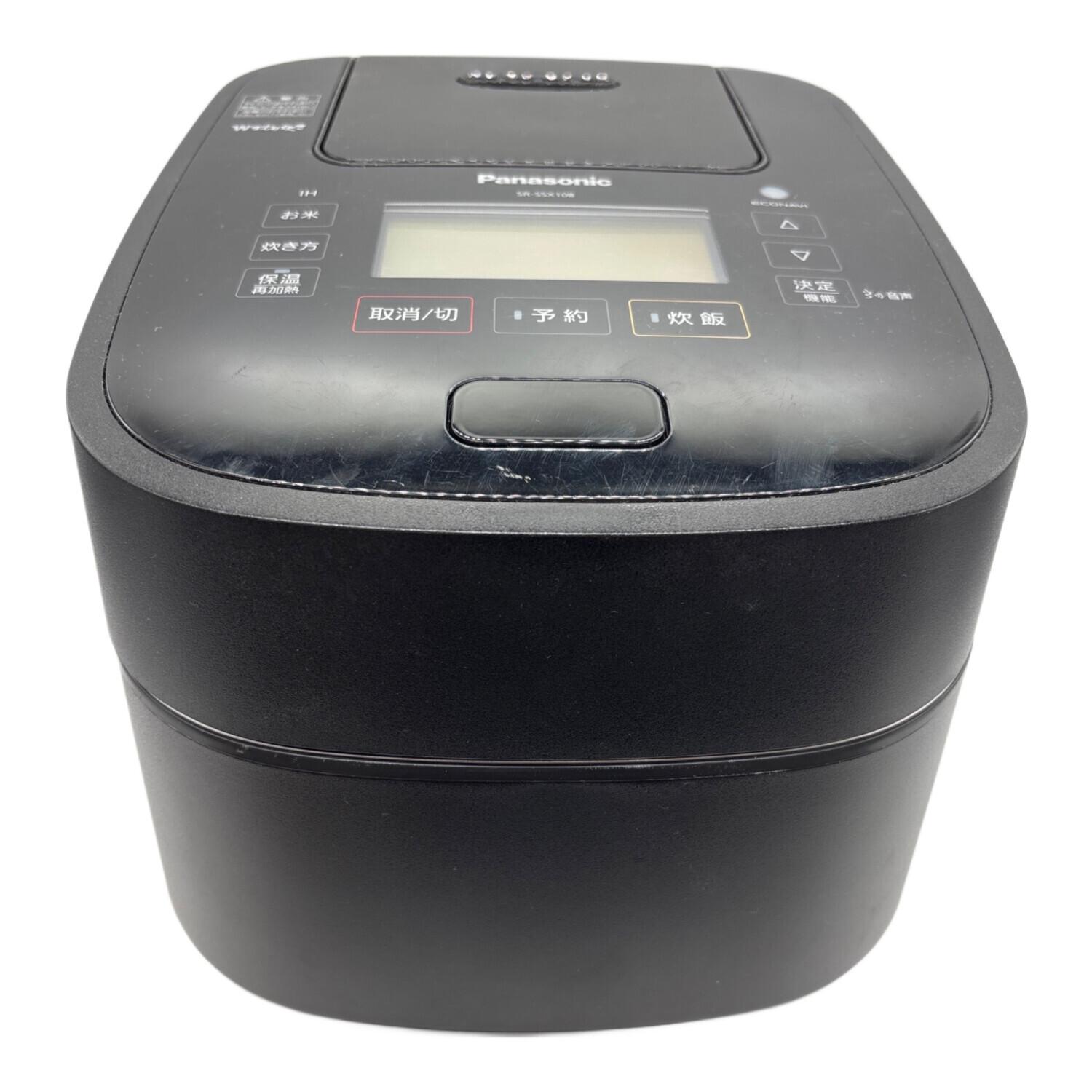 パナソニックスチーム&可変圧力IH炊飯器　SR-VSX108 ブラック 動作保証 Panasonic (パナソニック) スチーム＆可変圧力IHジャー炊飯器 SR
