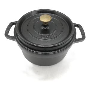Staub (ストウブ) 両手鍋 ブラック ピコ・ココット20cm