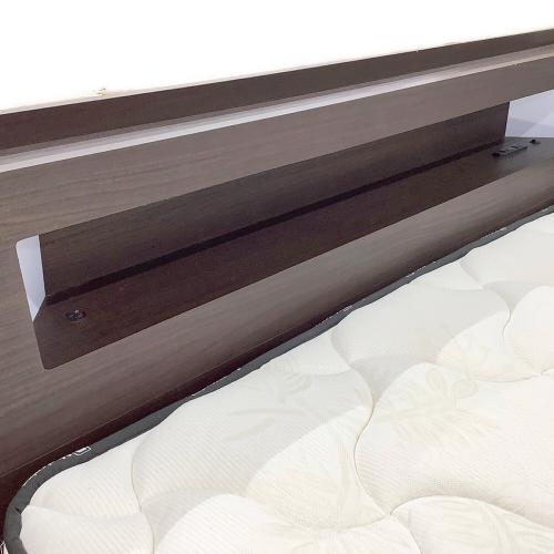 ダブルベッド ダークブラウン 304