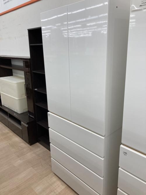 ニトリ 洋タンス ホワイト 163 2枚扉 4段引き出し PORTE-D 80BC