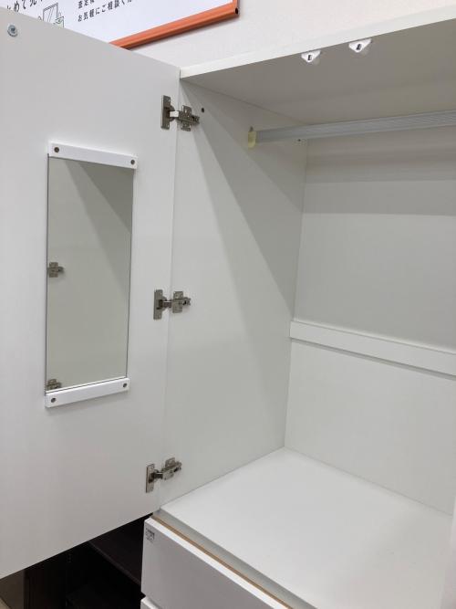 ニトリ 洋タンス ホワイト 163 2枚扉 4段引き出し PORTE-D 80BC