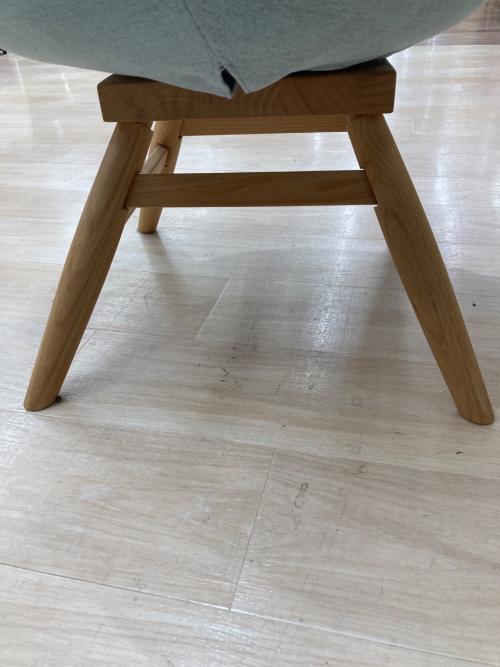 MOMO natural (モモナチュラル) ダイニングチェアー グレー×ナチュラル 257 M-ROUND