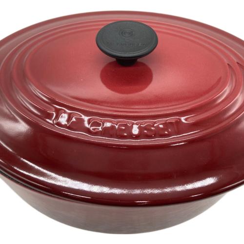 LE CREUSET (ルクルーゼ) 鍋 25cm レッド ココット・オーバル
