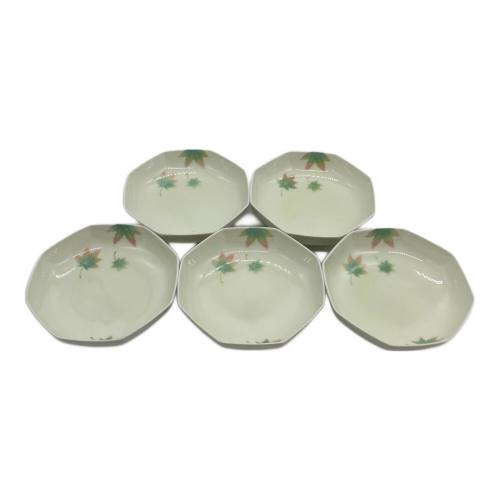 深川製磁 (フカガワセイジ) グリーン楓 面取取皿揃