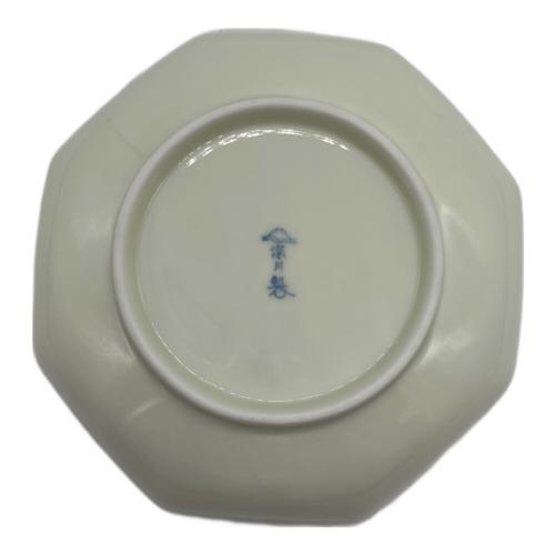 深川製磁 (フカガワセイジ) グリーン楓 面取取皿揃