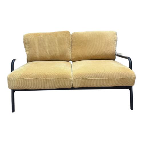 2人掛けソファー ベージュ×ブラウン