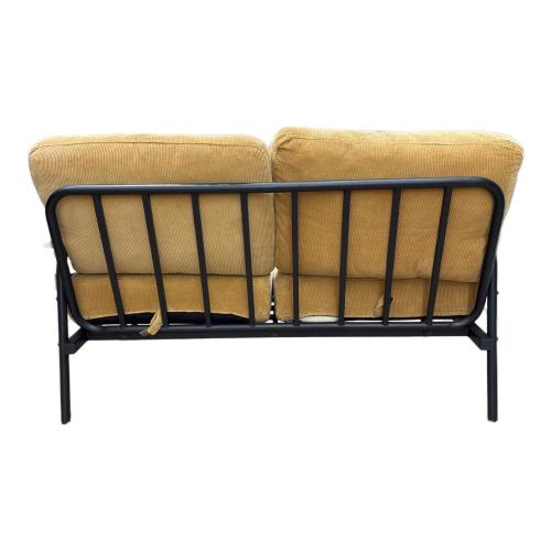 2人掛けソファー ベージュ×ブラウン