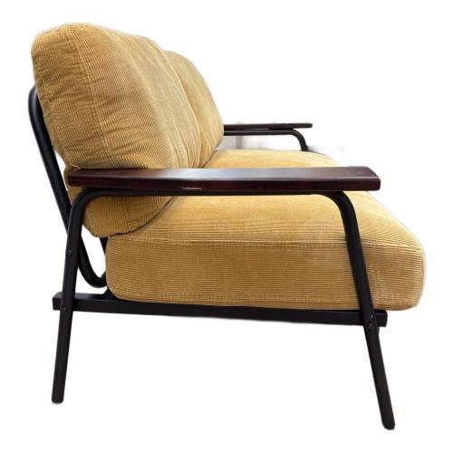 2人掛けソファー ベージュ×ブラウン