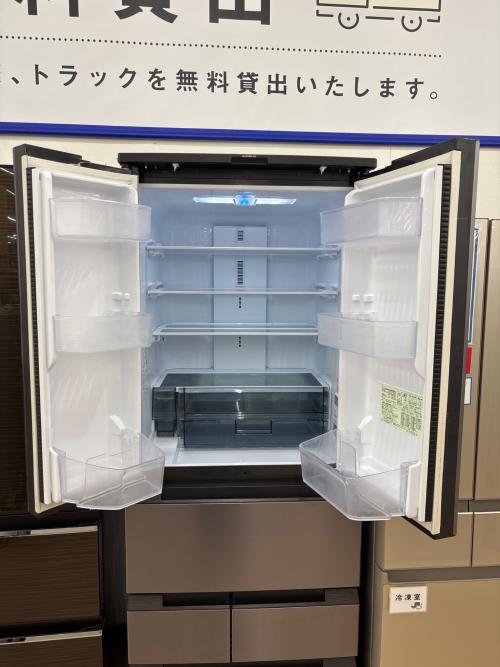 冷蔵庫 SHARP SJ-MF50J フレンチドア 6ドア 504L 22年製 シャープ フレンチ6ドア冷凍冷蔵庫 504L プラズマクラスター搭載 SJ-MF50K
