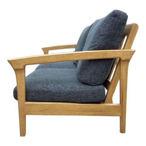 BELLE MAISON (ベルメゾン) 2人掛けソファー ナチュラル×グレー 耐久性にこだわったクッションの木フレーム