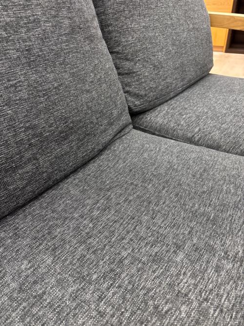 BELLE MAISON (ベルメゾン) 2人掛けソファー ナチュラル×グレー 耐久性にこだわったクッションの木フレーム