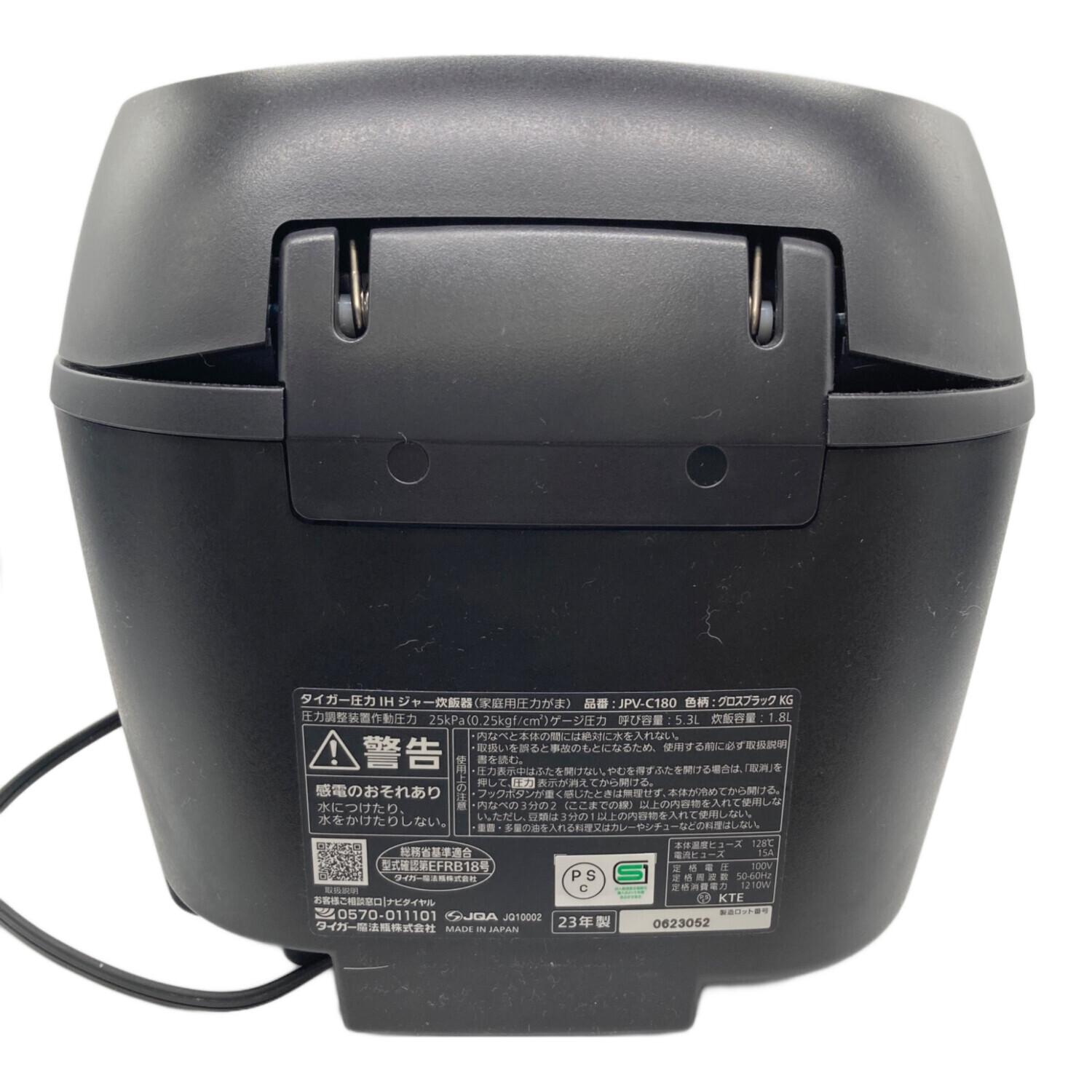 Tiger (タイガー) 圧力IH炊飯ジャー JPV-C180 2023年製 1升(1.8L