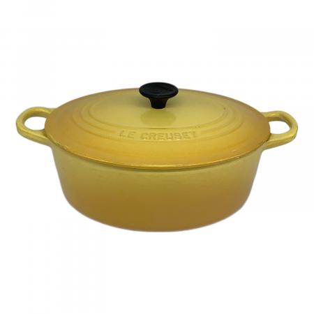 LE CREUSET (ルクルーゼ) 両手鍋 イエロー オーバル フレンチオーブン