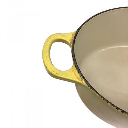 LE CREUSET (ルクルーゼ) 両手鍋 イエロー オーバル フレンチオーブン