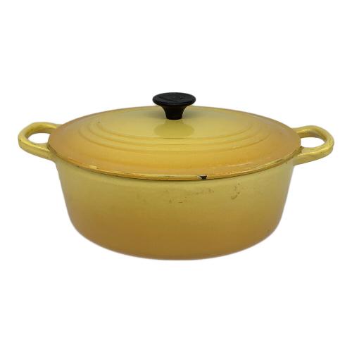 LE CREUSET (ルクルーゼ) 両手鍋 イエロー オーバル フレンチオーブン