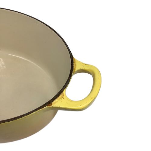 LE CREUSET (ルクルーゼ) 両手鍋 イエロー オーバル フレンチオーブン