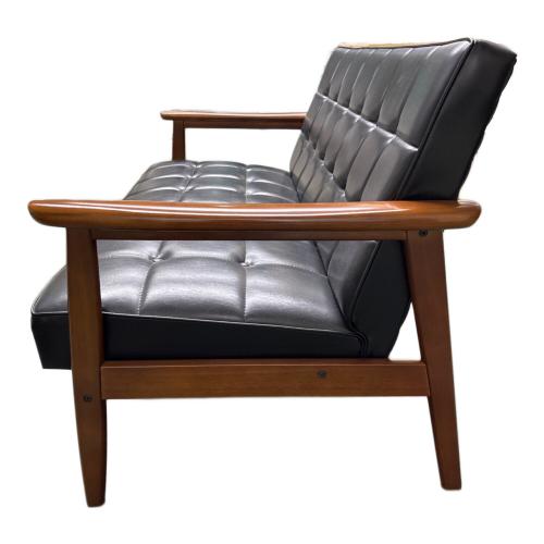 カリモク60 (カリモクロクジュウ) Ｋチェア スタンダードブラック 27 2シーター W36173BW 合皮