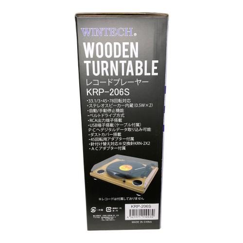 WINTECH (ウィンテック) レコードプレーヤー KRP-206S