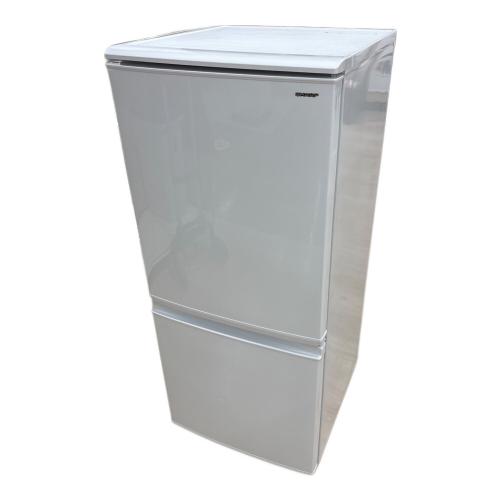 SHARP (シャープ) 2ドア冷蔵庫 SJ-C14D-W 2018年製 ※ヘコミ有 137L