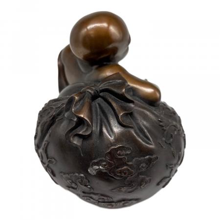 置物 村田 宏 作 高岡銅器 蝋型鋳銅 夢布袋程度A｜トレファクONLINE