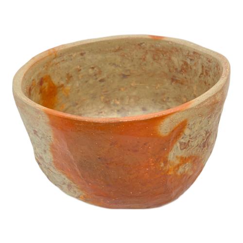 備前焼 (ビゼンヤキ) 自然練込 茶碗 川端文男