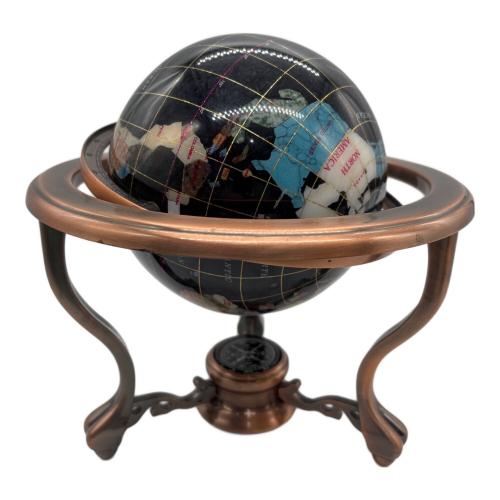 地球儀 天然石 猫脚