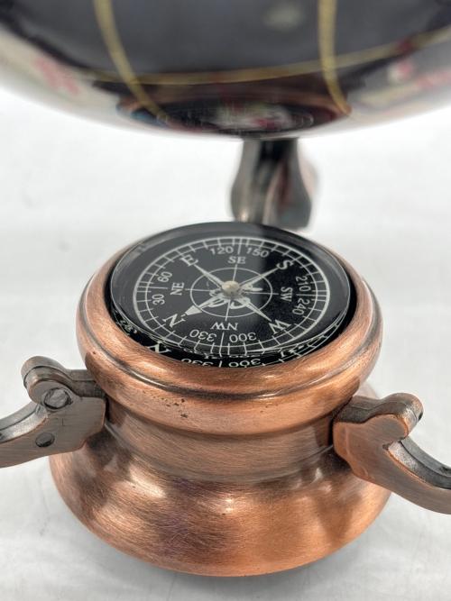 地球儀 天然石 猫脚