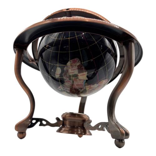 地球儀 天然石 猫脚