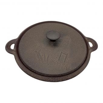 高橋敬典作 (タカハシケイテン) 卓上鍋 蓋裏 記念名有 ブラウン