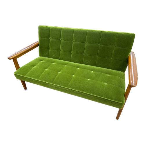karimoku (カリモク) 2人掛けソファー W36143QW グリーン Kチェア 2シーター モケットグリーン
