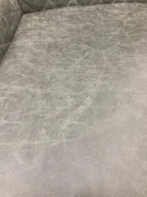 大川家具 (オオカワカグ) セラミックダイニング6点セット グレー×ブラック アイビス