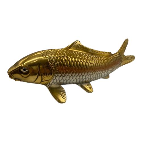 秀正 作 鋳銅 双鯉