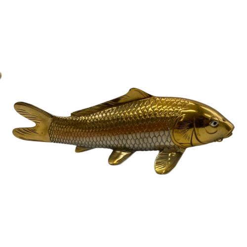 秀正 作 鋳銅 双鯉