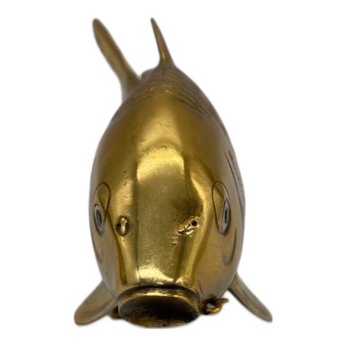 秀正 作 鋳銅 双鯉