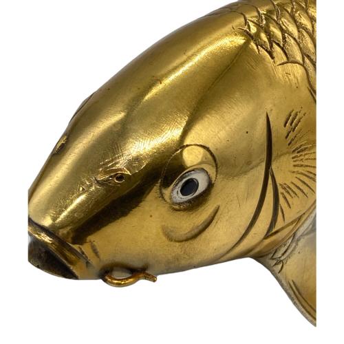 秀正 作 鋳銅 双鯉