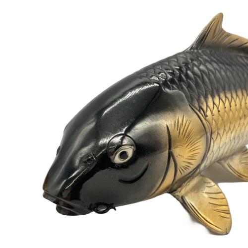 秀正 作 鋳銅 双鯉