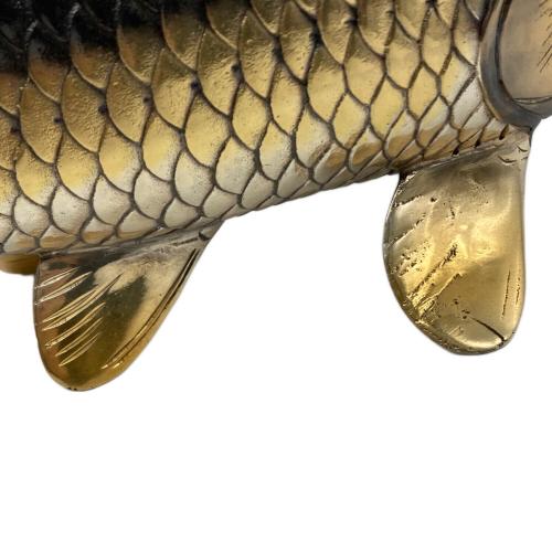 秀正 作 鋳銅 双鯉