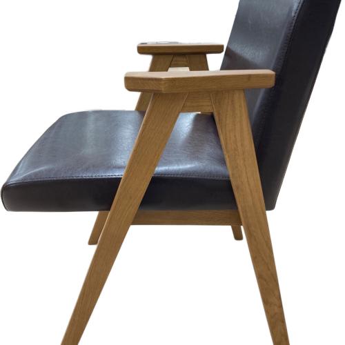 UNICO (ウニコ) アームチェアー ブラック×ナチュラル DALE