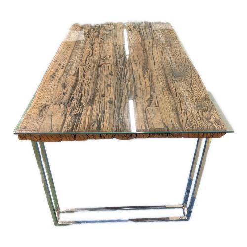 FAR EAST FURNITURE ダイニングテーブル 167 ブラウン×シルバー RAILWAY