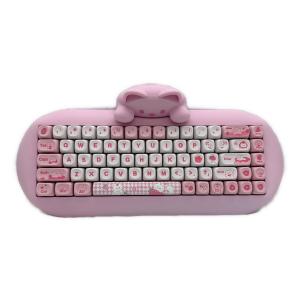 YUNZII C68 ワイヤレスメカニカルキーボード ネコ　ピンク