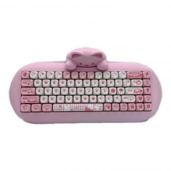 YUNZII C68 ワイヤレスメカニカルキーボード ネコ　ピンク
