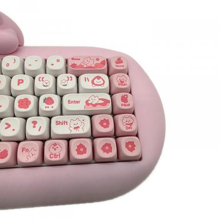 YUNZII C68 ワイヤレスメカニカルキーボード ネコ ピンク｜トレファク