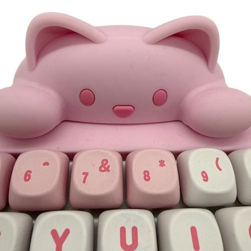 YUNZII C68 ワイヤレスメカニカルキーボード ネコ　ピンク
