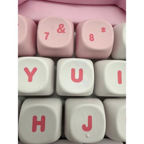 YUNZII C68 ワイヤレスメカニカルキーボード ネコ　ピンク