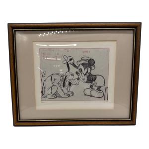 DISNEY (ディズニー) アートフレーム 複製原画 ミッキーマウス&プルート SOCIETY DOG SHOW