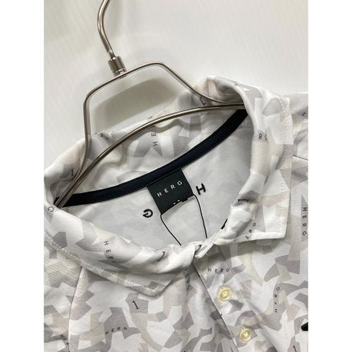 HERG1 (エルグワン) ポロシャツ ゴルフウェア(トップス) GM310150 メンズ SIZE 2 ホワイト×ライトグレー