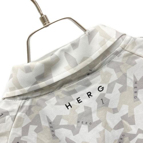HERG1 (エルグワン) ポロシャツ ゴルフウェア(トップス) GM310150 メンズ SIZE 2 ホワイト×ライトグレー