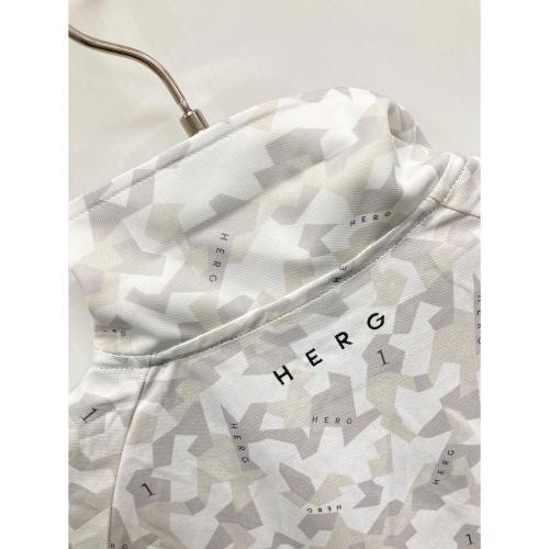 HERG1 (エルグワン) ポロシャツ ゴルフウェア(トップス) GM310150 メンズ SIZE 2 ホワイト×ライトグレー
